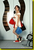 Hot cheerleader brunette