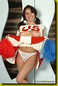 Hot cheerleader brunette