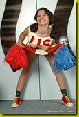 Hot cheerleader brunette